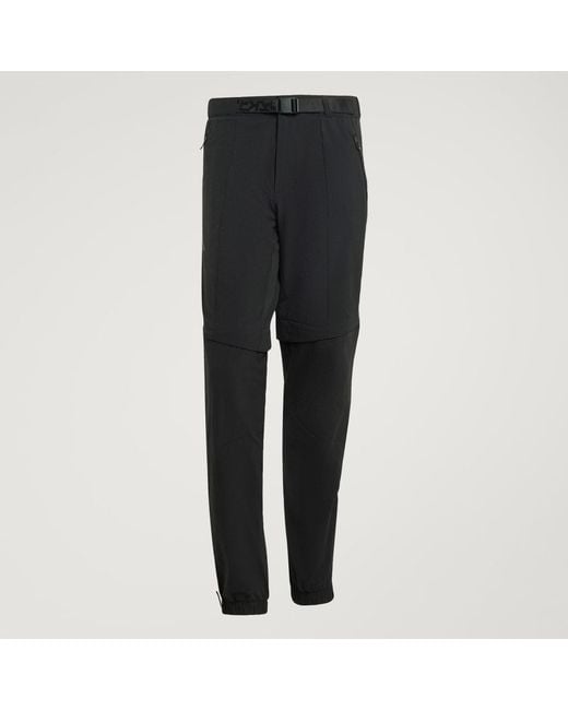 Adidas Black Terrex Xperior Utilitas Clima365 Zip-Off Tracksuit Bottoms for men