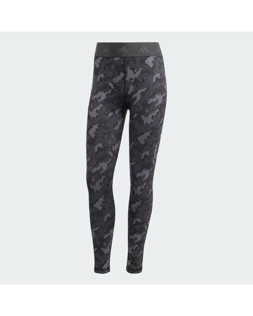 Adidas Blue Techfit Camo 7/8 Leggings