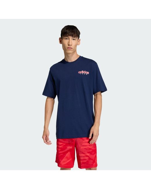 Adidas Blue Gfx T-Shirt for men