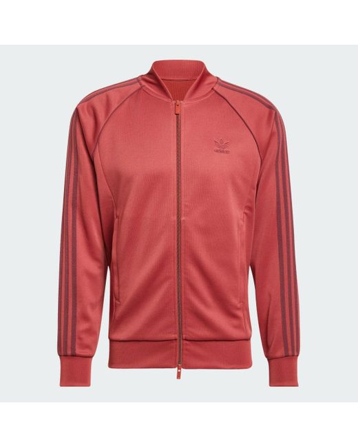 Track Jacket Adicolor Classics Sst di Adidas in Red da Uomo