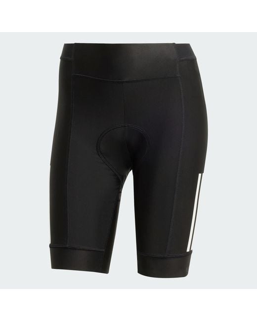 Adidas Black Essentials 3-Stripes Padded Cycling Shorts for men