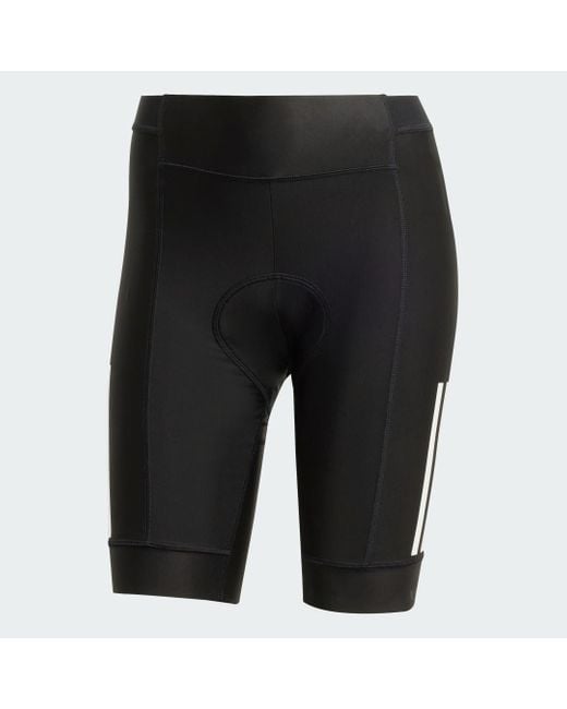 Adidas Black Essentials 3-Stripes Padded Cycling Shorts for men