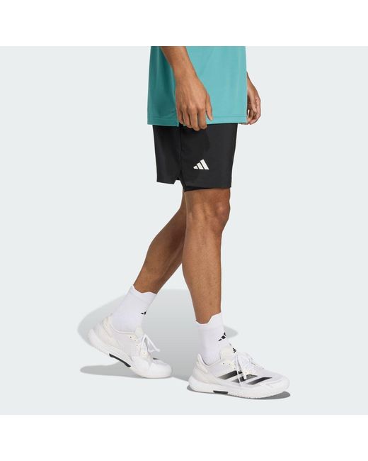 Adidas Blue Club Tennis Climacool 2-In-1 Shorts for men