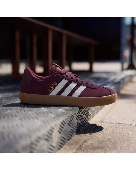 Adidas Red Vl Court 3.0 Shoes