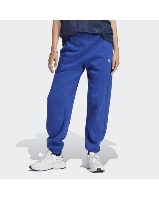 adidas Essentials Fleece Joggingbroek in het Blauw | Lyst BE