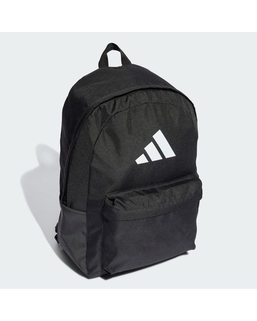 Adidas Black Classic 3 Bar Logo Backpack