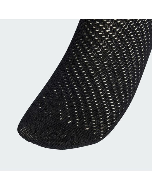 Adidas Black Lifestyle Crochet Crew Socks 2 Pairs Kd8398