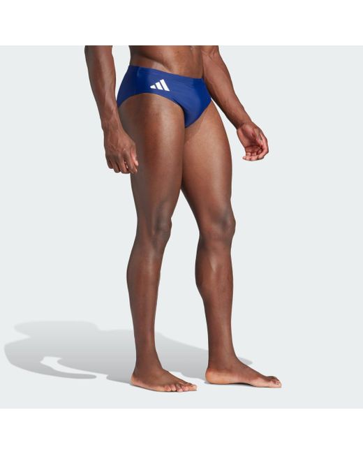 Adidas Blue Solid Swim Trunks for men
