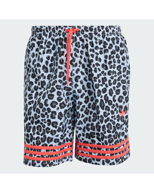 Pantaloncini Da Bagno Leopard 8 Pollici di Adidas in Blue da Uomo
