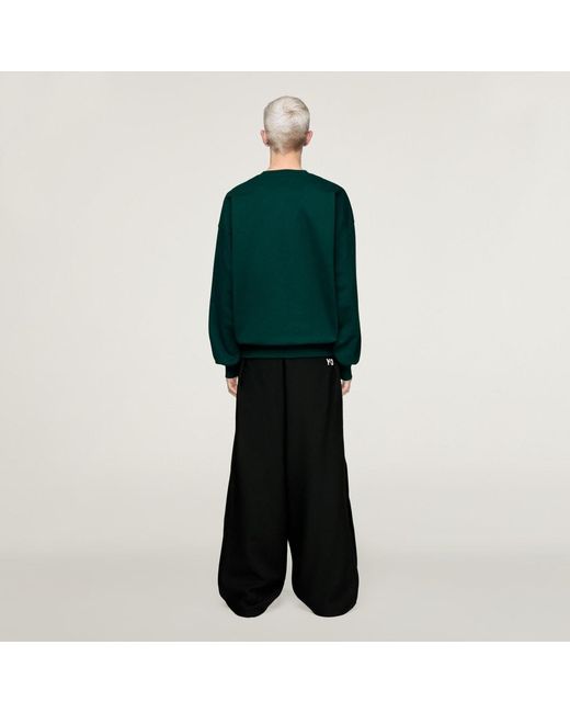 Adidas Green Y-3 Brushed Terry Crew Sweatshirt
