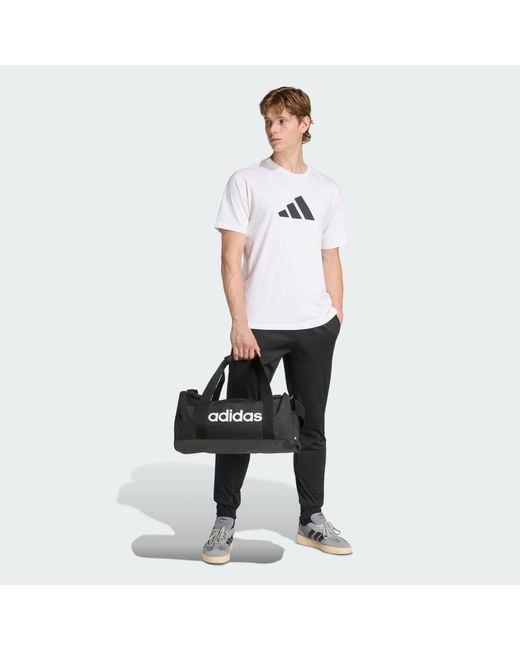 Adidas Gray Linear Duffel Bag Small