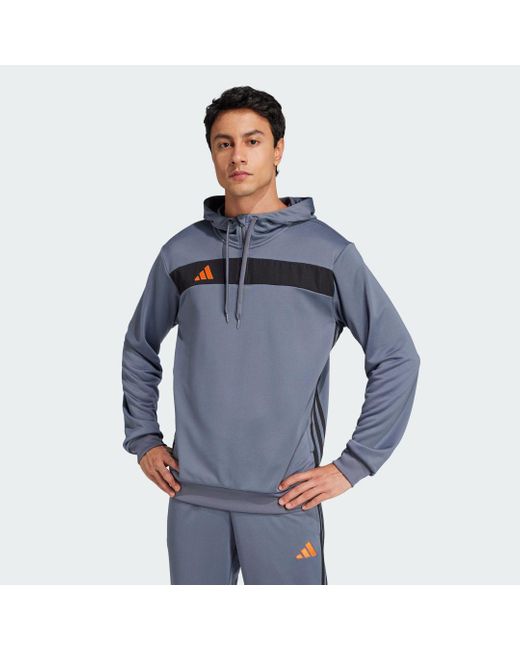 Adidas Blue Tiro 25 Essentials Sweat Hoodie for men