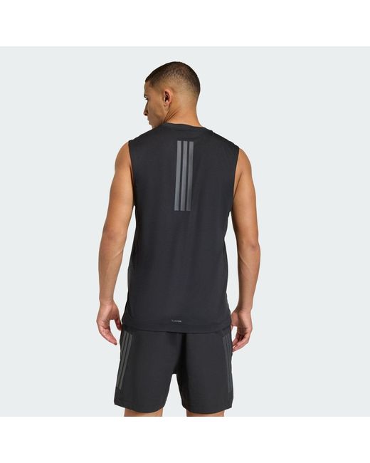 Adidas Originals Blue D4T Primelift 3 Stripes Tank Top for men