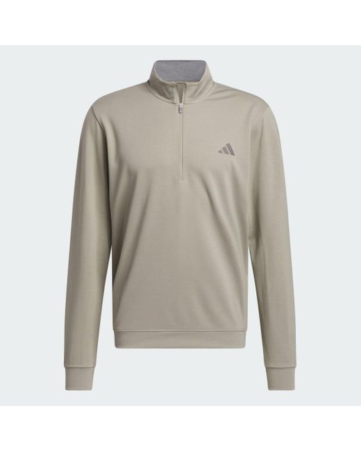 Adidas Gray Elevated 1/4-Zip Sweatshirt for men