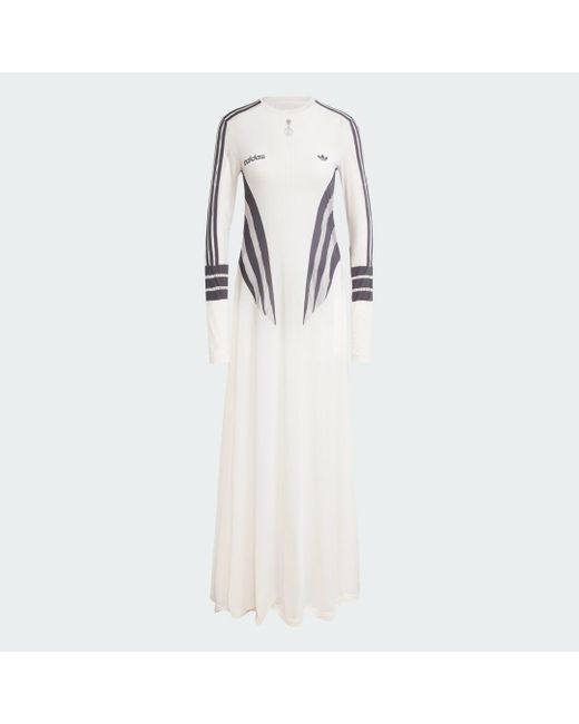 Adidas White Atlanta Sublimation Print Kleid