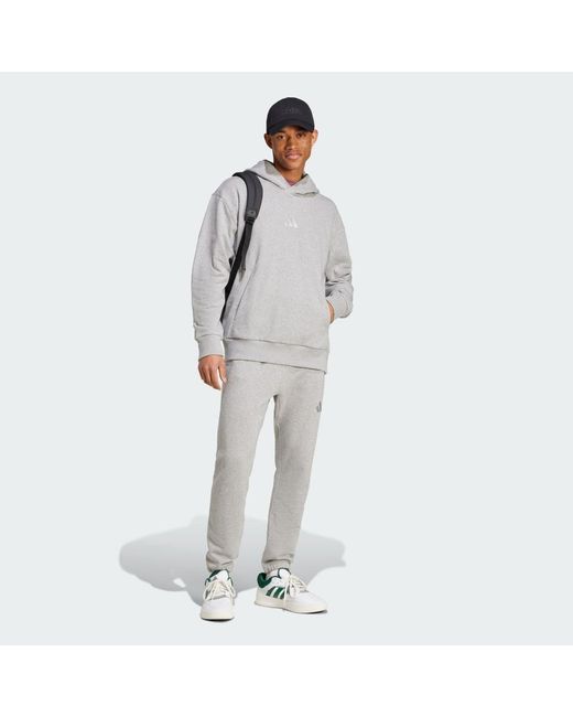 Adidas Gray All Szn French Terry Regular Tapered Pants for men
