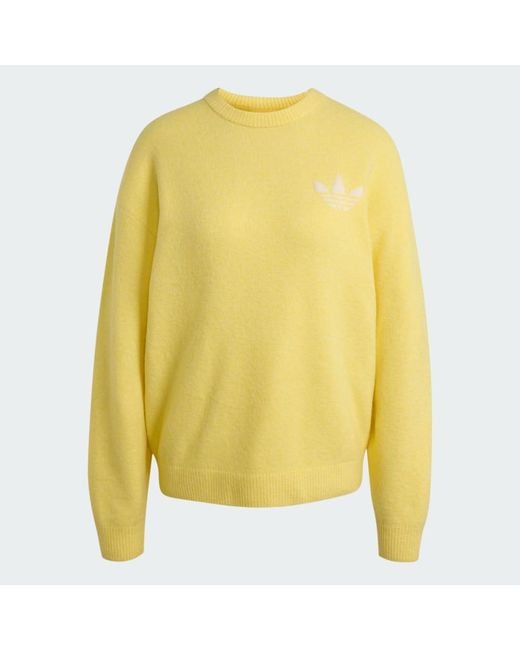 Adidas Yellow Originals Athletic Dept Knitted Sweatshirt