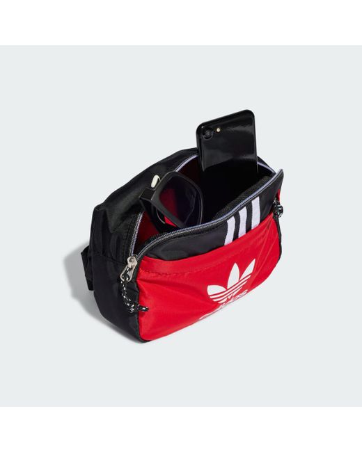 Adidas Red Adicolor Archive Waist Bag