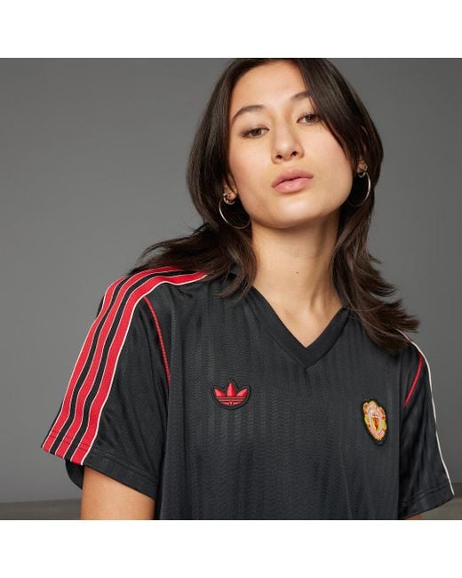 adidas Manchester United Terrace Icons Dress in Black | Lyst UK