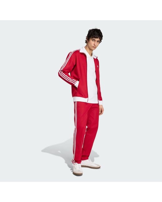 Adidas Red Classic Track Pants for men