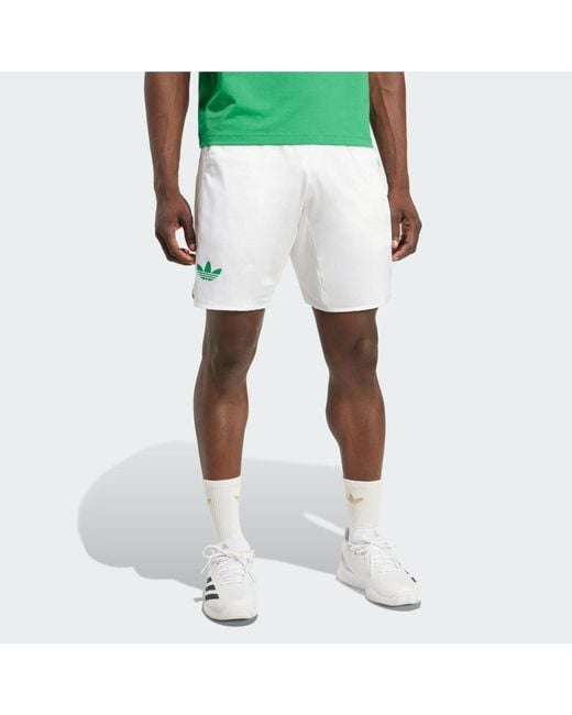Adidas White Tennis Pro Climacool Ergo Shorts for men