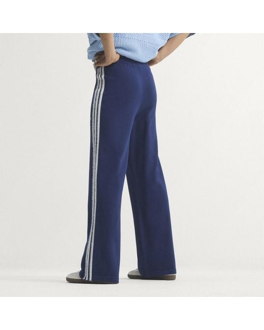 Adidas Blue Knit Firebird Track Pant