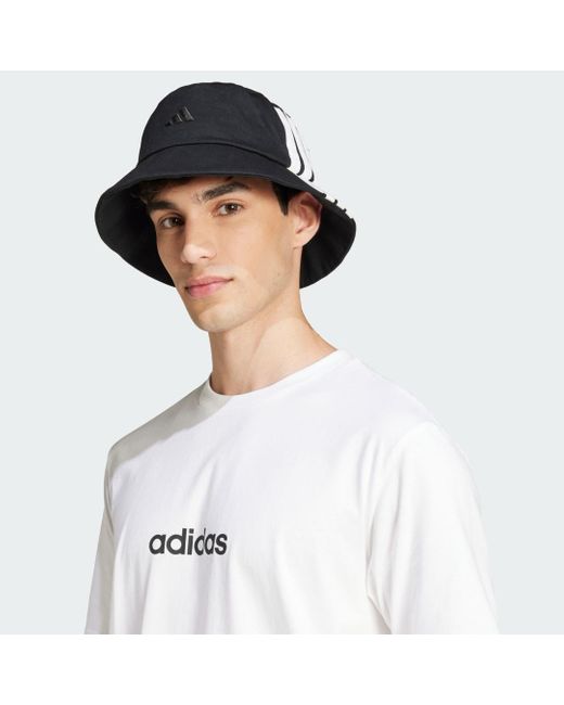 Adidas Black 3-Stripes Bucket Hat