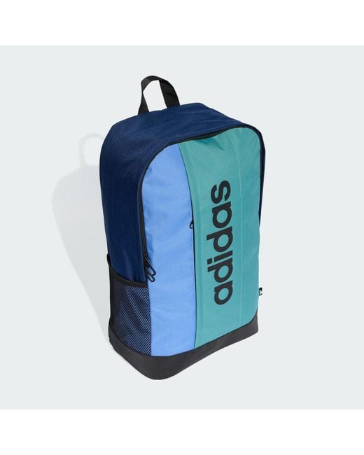 Adidas Blue Linear Backpack Colorblock