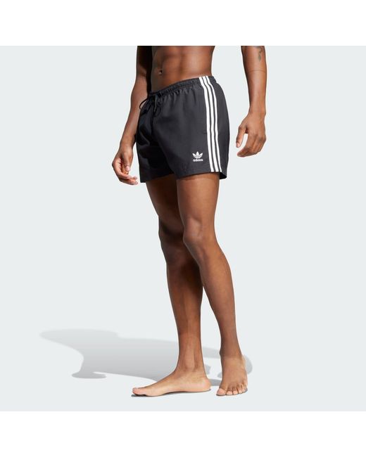 Shorts Da Nuoto Adicolor 3-Stripes Da 5 Pollici di Adidas in Blue da Uomo