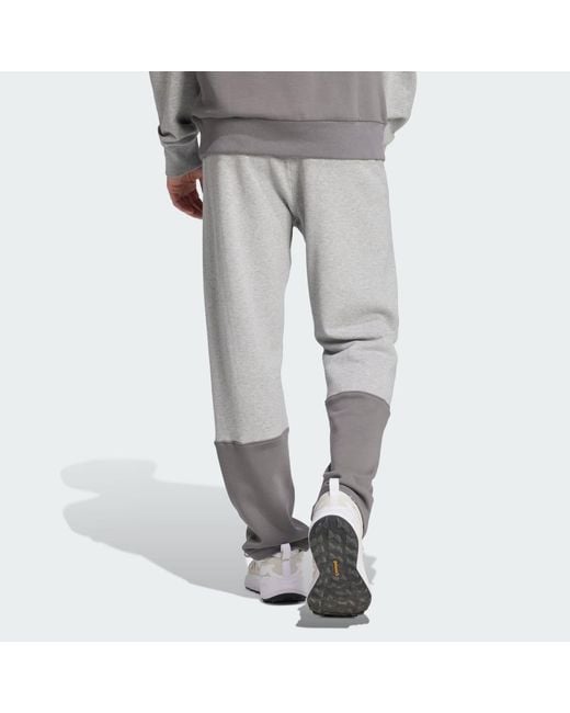 Adidas Gray All Szn French Terry Colorblock Pants for men
