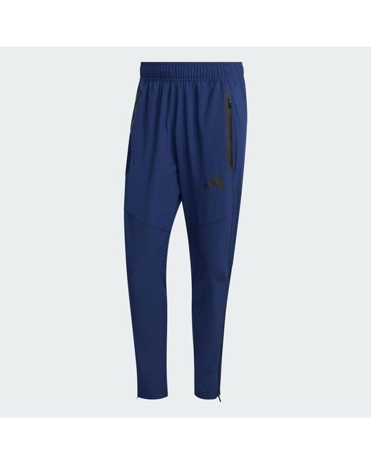 Adidas Blue Tiro Travel Woven Tracksuit Bottoms for men