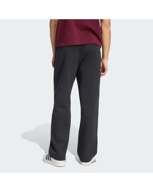 Adidas Gray Trefoil Essentials Open Hem Joggers for men