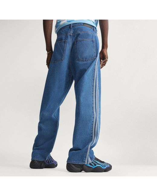 Adidas Blue Firebird Adicolor Denim Pants for men