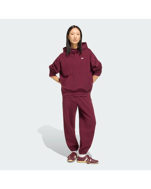 Adidas Red Essentials Oversized Fleece Hoodie