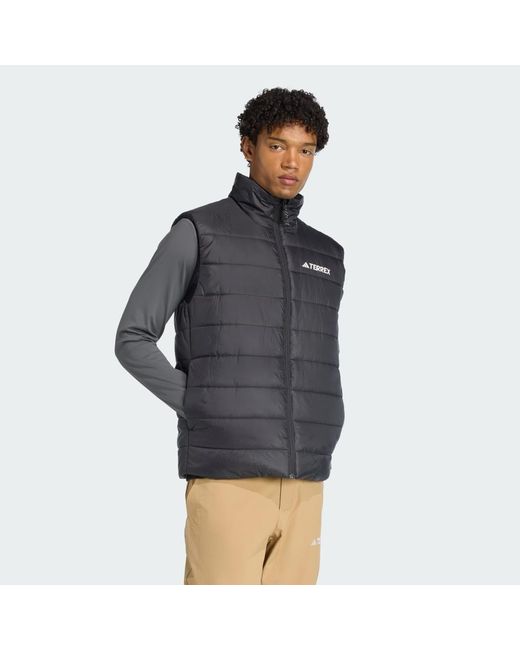 Adidas Gray Terrex Multi Essentials Climawarm Padded Vest for men
