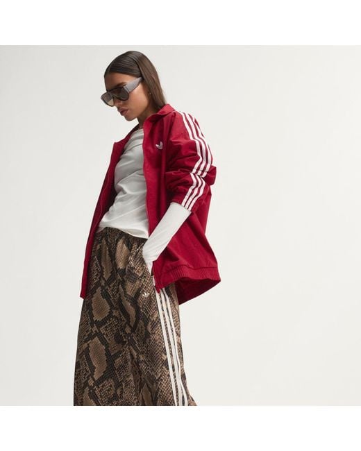 Adidas Multicolor Satin Snake Print Wide Leg Track Joggers