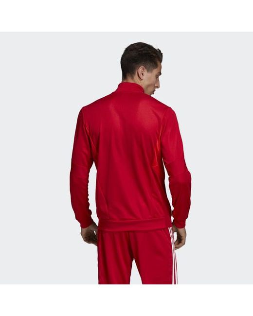 adidas red training jacket