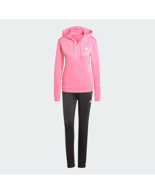 Adidas Pink Linear Tracksuit