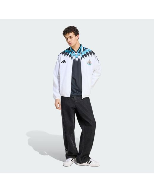 Adidas White Newcastle United Fc Stadium Track Top for men