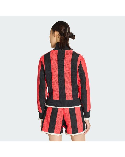 Adidas Originals Red Sweatshirt Adidas Firebird Tracktop/ Semi Lucid