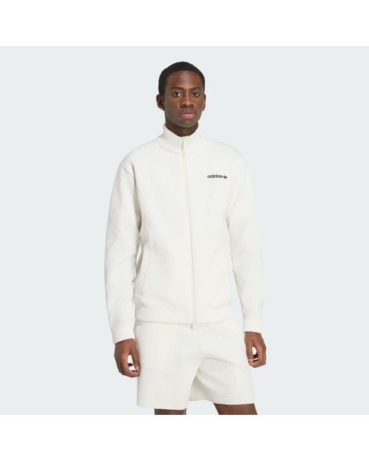 Adidas White Munich 93 Knit Tracktop for men