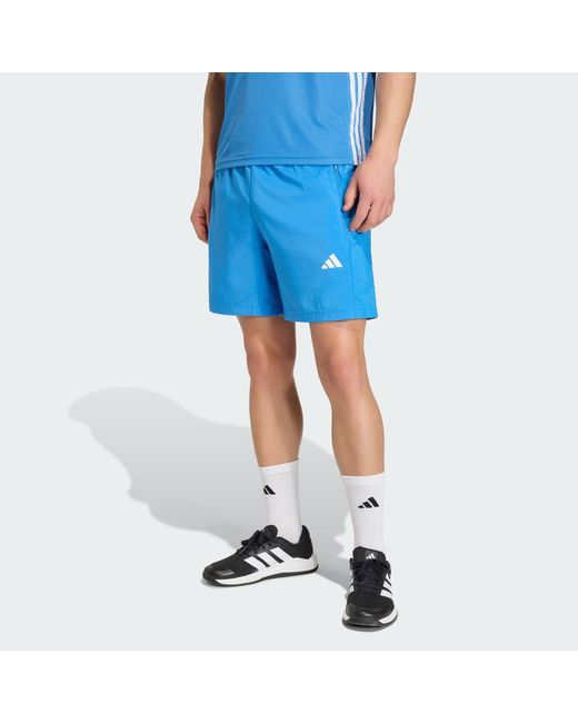 Adidas Blue Workout Essentials Base Woven Short for men