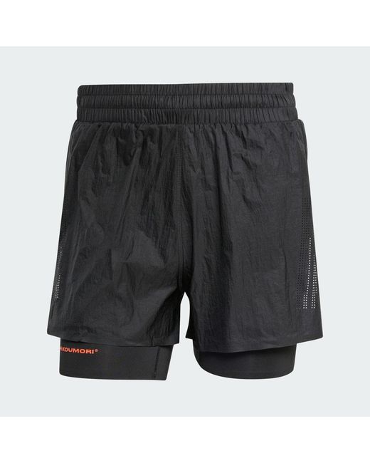 Adidas Black Adi365 H.Koumori Running 2-In-1 Shorts for men