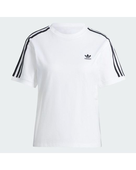Adidas White Adicolor Classics 3-Stripes T-Shirt
