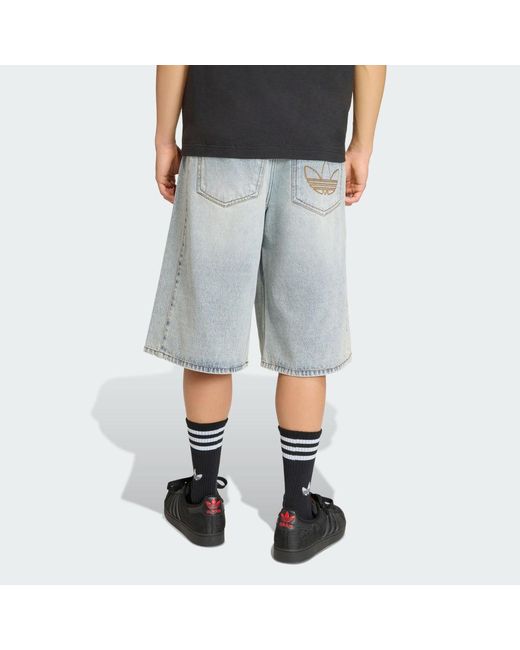 Adidas Gray Denim Shorts for men