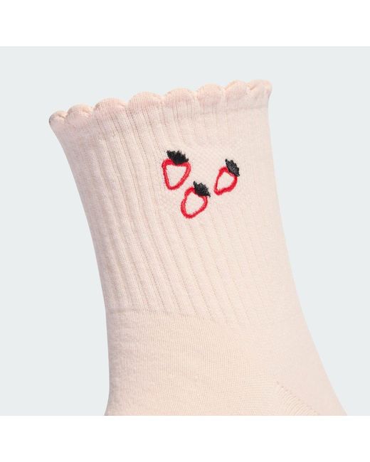 Adidas White Graphic Socks 3 Pair Pack