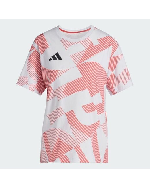 Adidas Red Poc Aop T-Shirt W