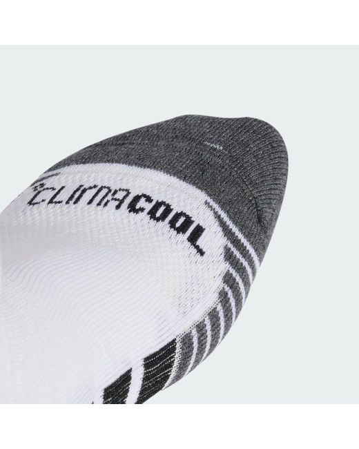 Adidas Gray Performance Climacool Cushioned Quarter Socks 3-Pack
