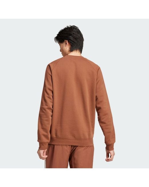 Felpa Adicolor Classics 3-Stripes di Adidas in Brown da Uomo