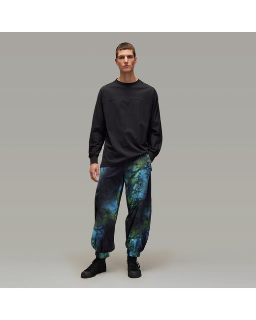 Adidas Blue Y-3 Aop Ripstop Tracksuit Bottoms for men
